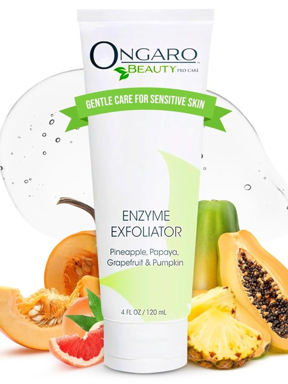 Organic Face Scrub Natural Exfoliating Face Wash & Enzyme Peel for Sensitive